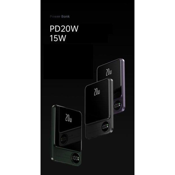 SUIDDY PD20W Magsafe Wireless Powerbank 5000mAh - violetti