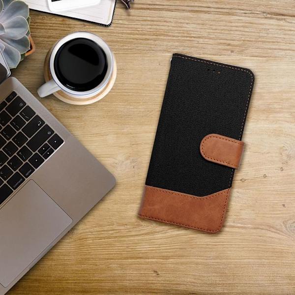 iPhone 16 Plus Plånboksfodral Jeans - Svart Svart