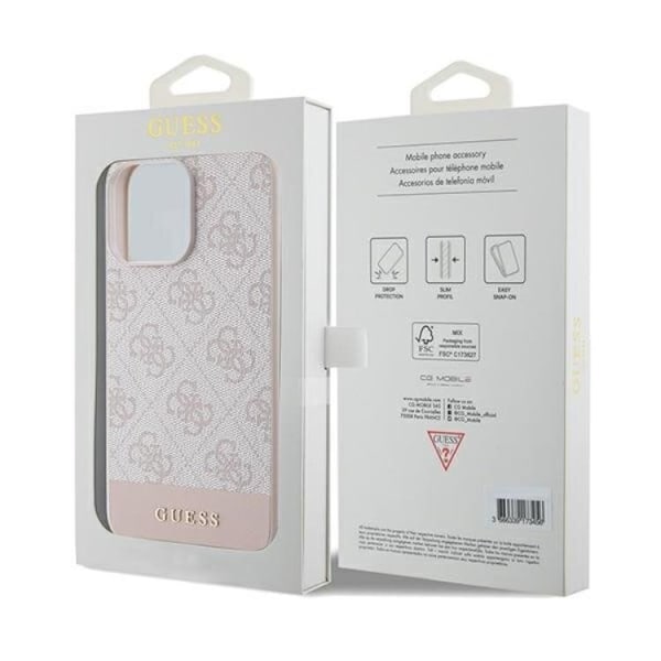 Guess Mobilskal till iPhone 14 Pro Stripe Collection - Rosa Rosa