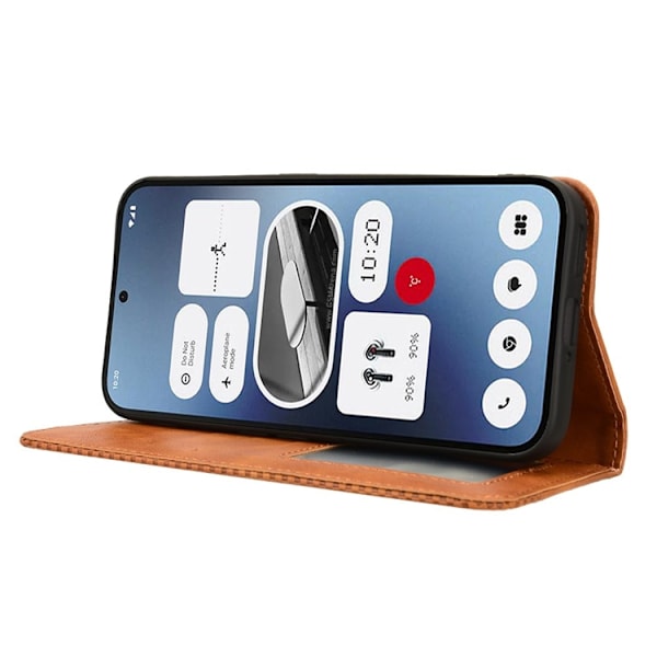 Nothing Phone (2a) Plus Plånboksfodral Retro Kickstand - Brun Brun