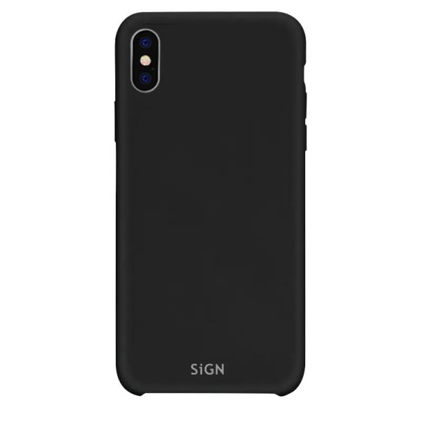 SIGN iPhone XS Max Case nestemäinen silikoni - musta