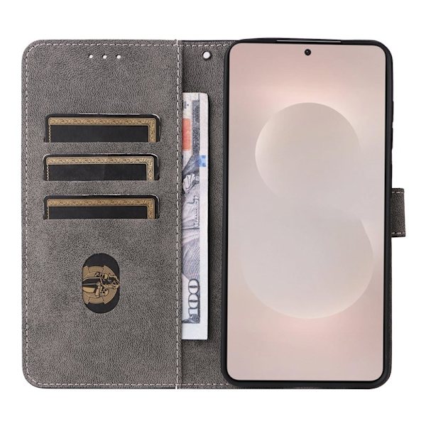 Samsung Galaxy S26 Edge Plånboksfodral RFID Skydd Konstläder - Blå
