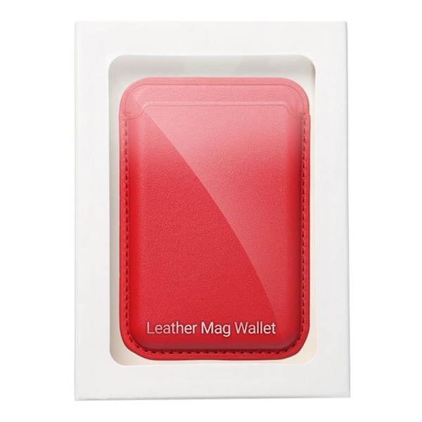 Magsafe Korthållare Läder - Röd Röd