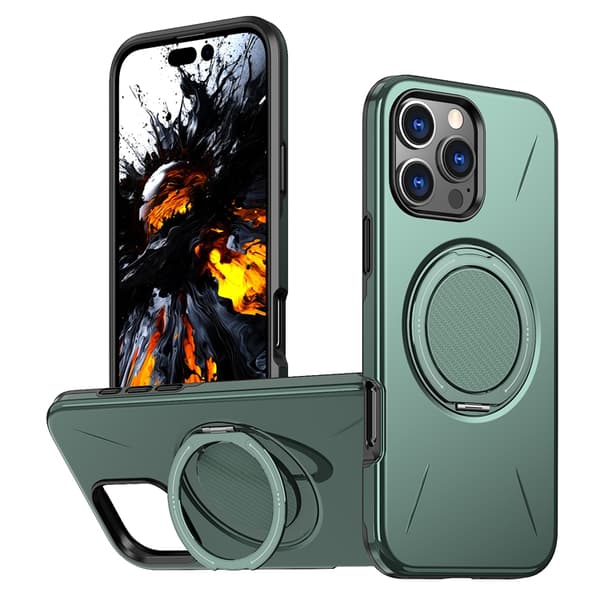 Mobilskal till iPhone 16 Pro Max MagSafe Rotating Kickstand Grön