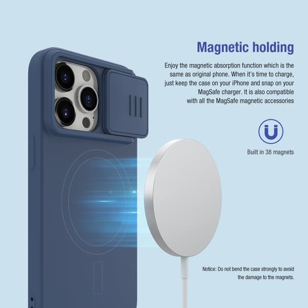 NILLKIN Mobilskal till iPhone 15 Pro med Kamera Lock - Mintgrön