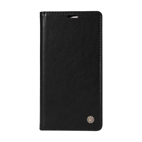 YIKATU OnePlus 15 Plånboksfodral Litchi Closure Konstläder Svart