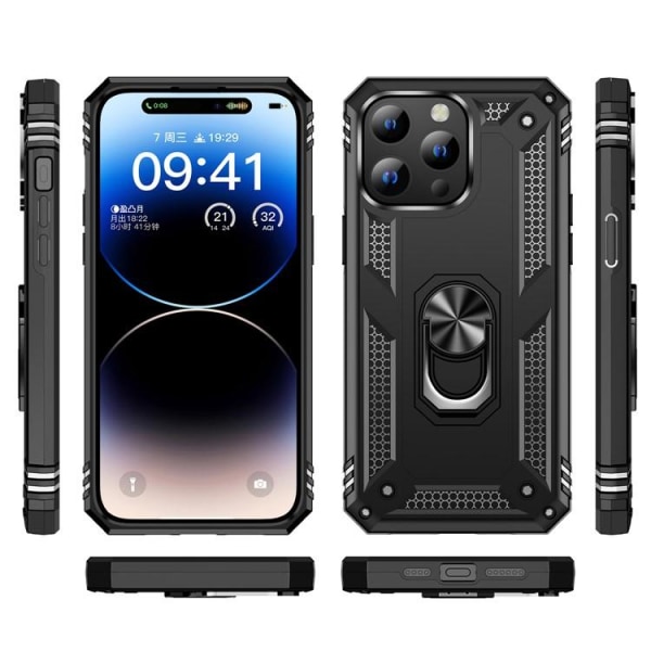 iPhone 15 Pro Max Mobilskal Kickstand - Svart