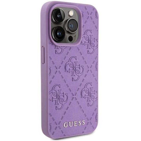Guess iPhone 15 Pro Mobilskal Läder Stamped - Lila