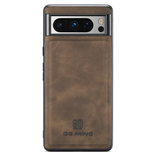 DG.MING Mobilskal till Google Pixel 8 Pro PU Läder+PC+TPU - Brun