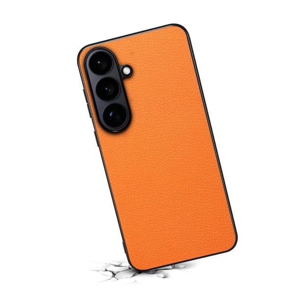 Mobilskal för Samsung Galaxy S26 Konstläder + PC + TPU - Orange