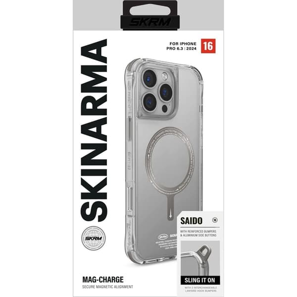 Skinarma Telefontaske til iPhone 16 Pro MagSafe Saido - Titanium Grå