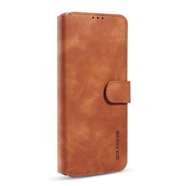 DG.MING Retro Plånboksfodral Konstläder för Samsung Galaxy A32 5G - Brun