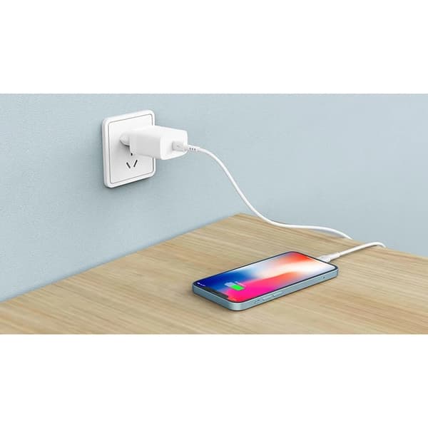 Gear Snabbladdare 220V 1xUSB-C PD/PPS 30W + Kabel USB-C - Vit Vit