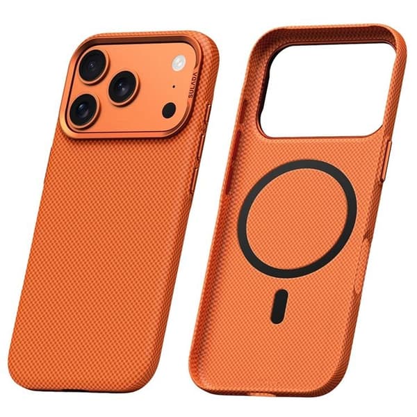 SULADA Mobilskal till iPhone 17 Pro MagSafe Grid Texture - Orange Orange