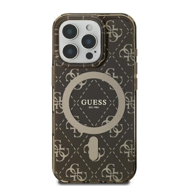 Guess Telefontaske til iPhone 16 Pro MagSafe IML 4G - Brun Brun