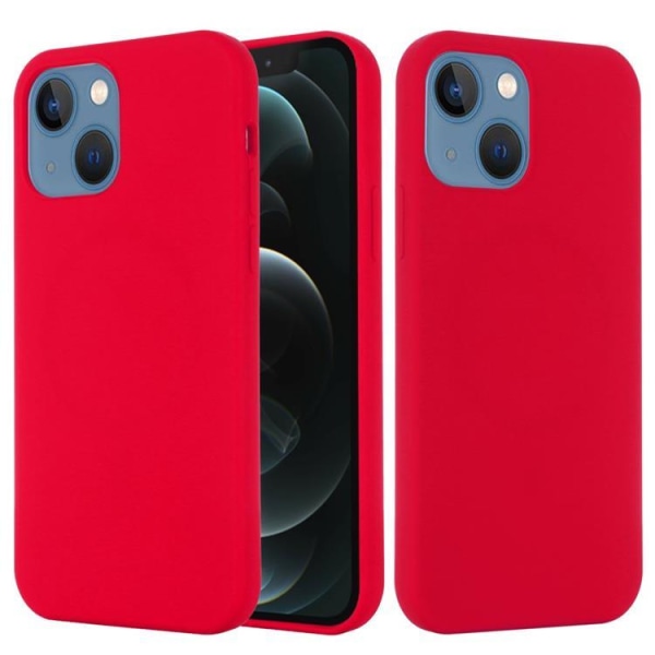 Nestemäinen silikoni MagSafe magneettikotelo iPhone 12 Pro Max - punainen