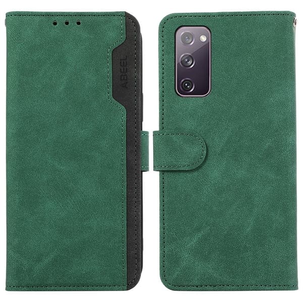 ABEEL Samsung Galaxy S20 FE Konstläder Plånboksfodral RFID-Skydd - Grön