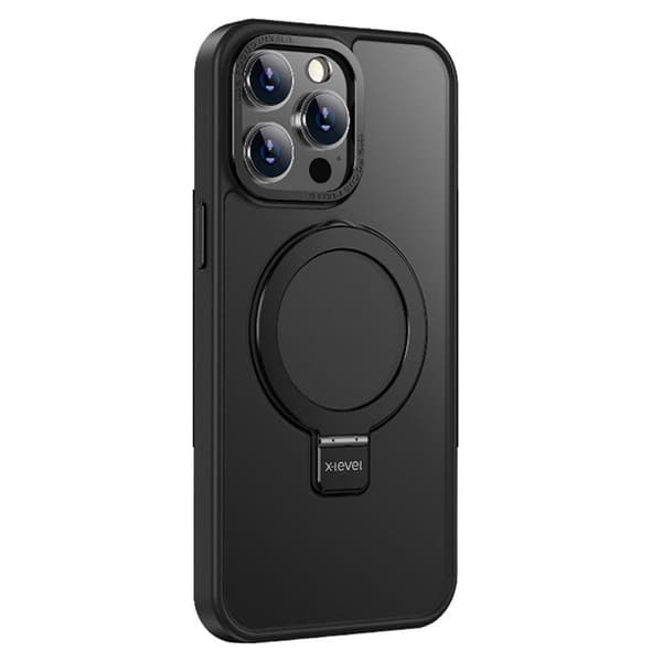 X-LEVEL Mobilskal till iPhone 14 Pro Max med Magnetisk Ställning - Svart