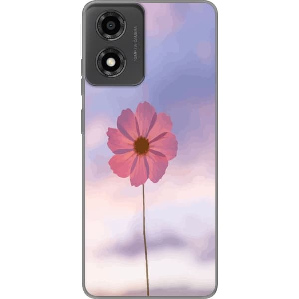 Mobilskal till Motorola Moto E14 med Rosa blomma
