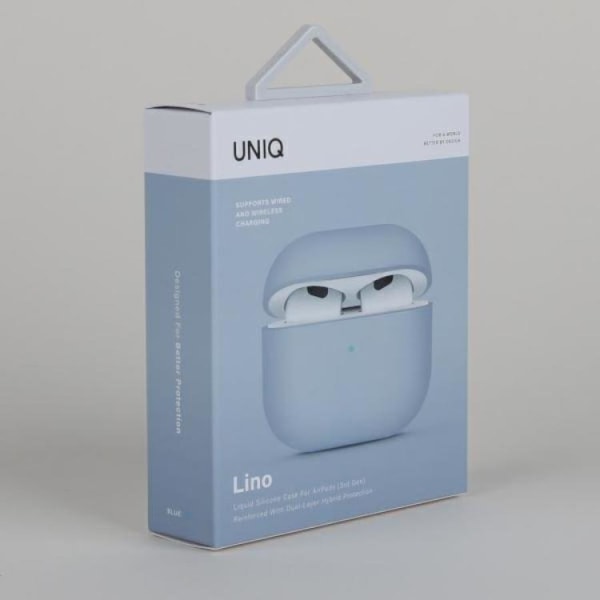 UNIQ AirPods 3 Shell Lino Silicone - sininen