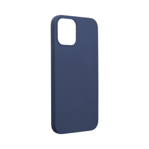 Forcell pehmeä silikoninen mattakuori iPhone 12 & 12 Pro tummansiniselle