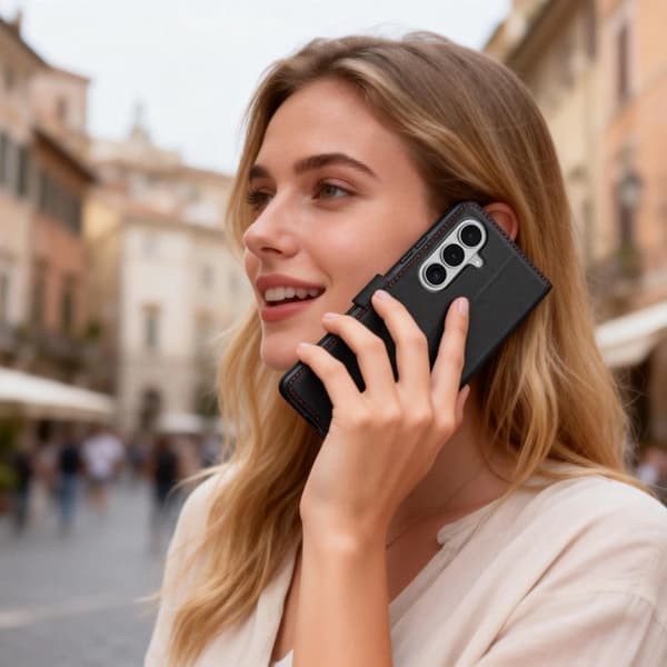 Tech-Protect Plånboksfodral För Galaxy S26 - Svart/Röd Svart
