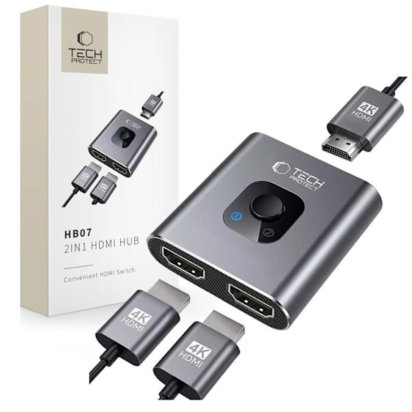 Tech-Protect HB07 2in1 Hub Adapter - Space Grå Grå