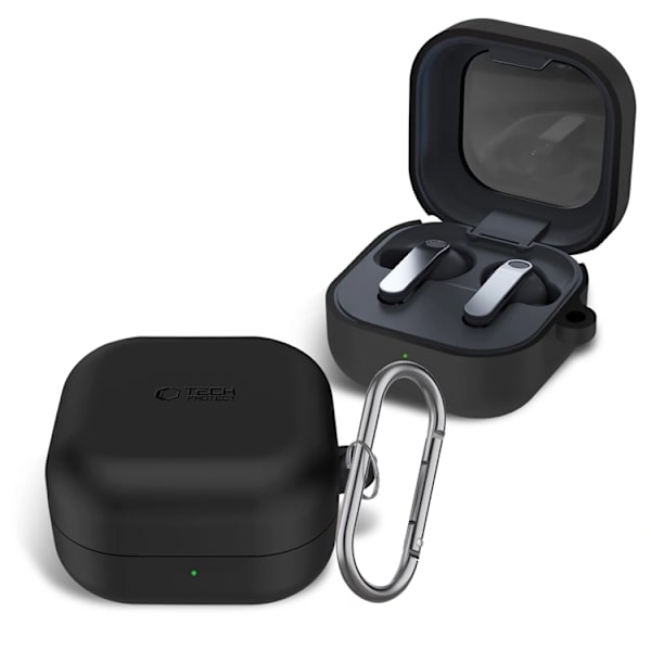 Tech-Protect Taske til Galaxy Buds 4/4 Pro Silikone Hook - Sort Svart