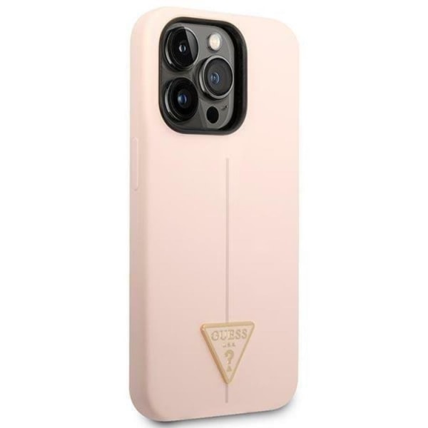 GUESS iPhone 14 Pro Cover Silikone Trekant - Pink
