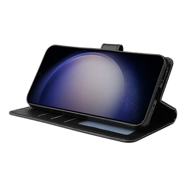 Samsung Galaxy S26 / S26 Pro Plånboksfodral Ställ Konstläder - Svart