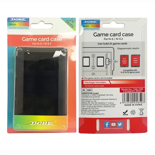 Dobe Nintendo Switch 2 Fodral för Game Card - Svart