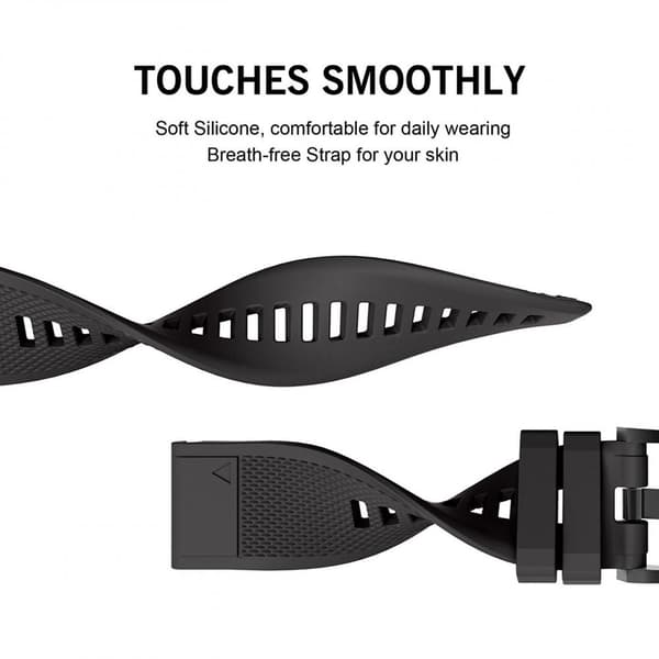 Tech-Protect Smooth Garmin Fenix Rem 3/5X/3HR/5X Plus/6X/6X Pro Black