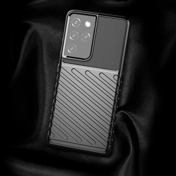 Galaxy S23 Ultra Skal Thunder Armor Silicone - Blå Blå