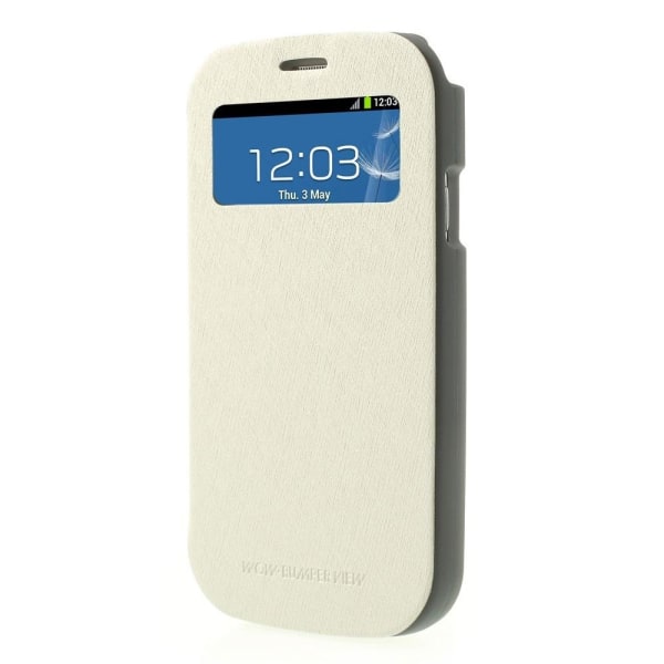 Mercury Bumper View -lompakkokotelo Samsung Galaxy S3:lle (valkoinen) White