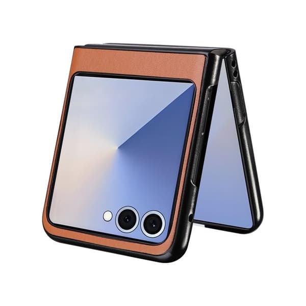 Mobilskal till Galaxy Z Flip 7 Läder - Brun Brun