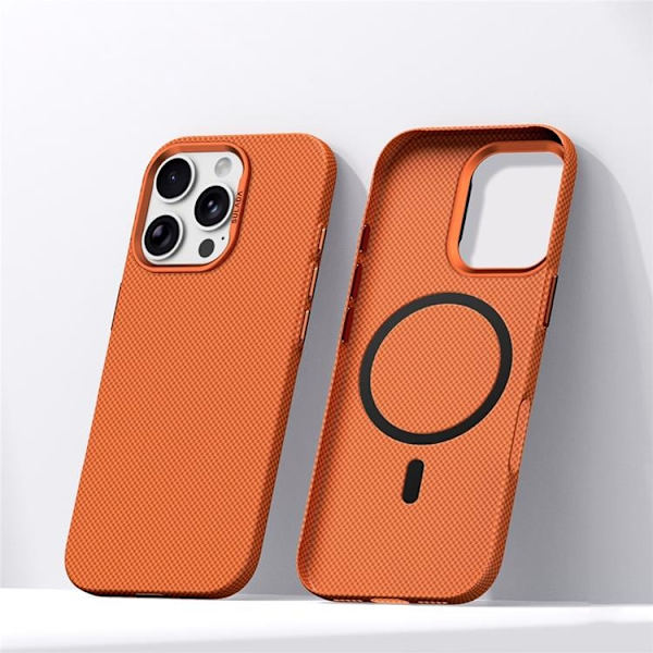 SULADA Mobilskal till iPhone 16 Pro MagSafe Grid Texture - Orange Orange