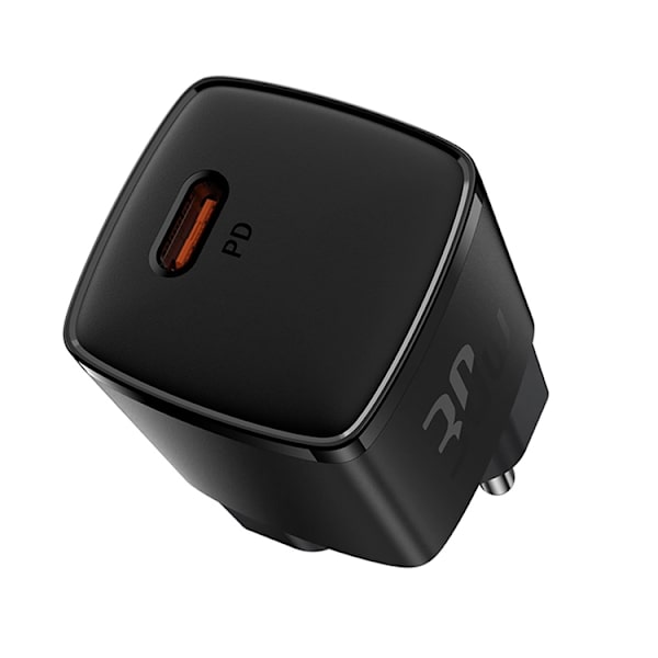 Baseus Snabbladdare 30W USB-C Cube Pro - Svart Svart