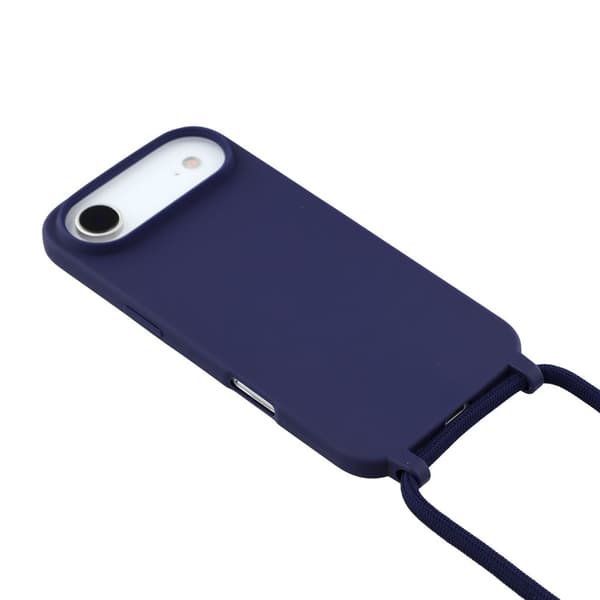 Mobilskal till iPhone Air TPU Shockproof med Lanyard - Mörkblå Blå
