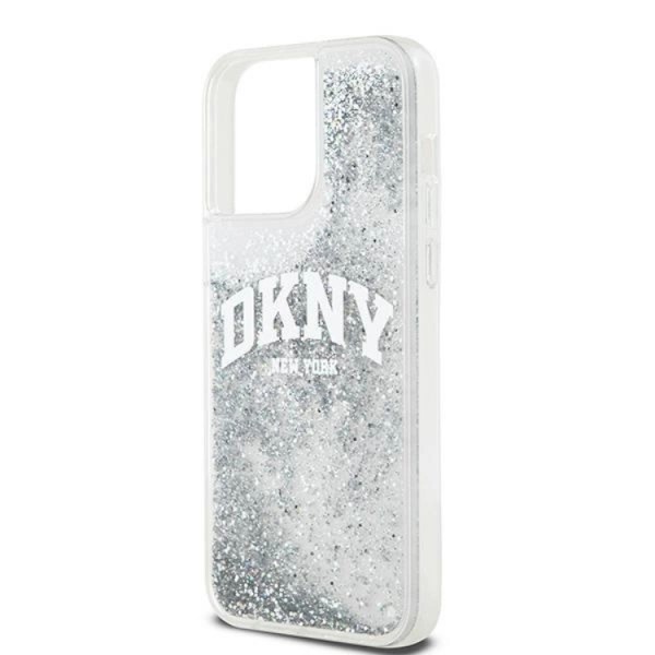 DKNY iPhone 15 Pro Max Mobilskal Liquid Glitter Big Logo - Vit