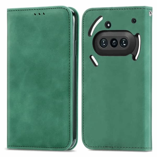 Nothing Phone (3a) Plånboksfodral Konstläder Magnetiskt - Grön
