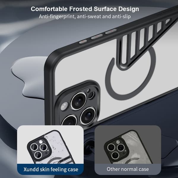 XUNDD XDD-0007 Mobilskal till iPhone 16 Pro MagSafe TPU+PC Svart