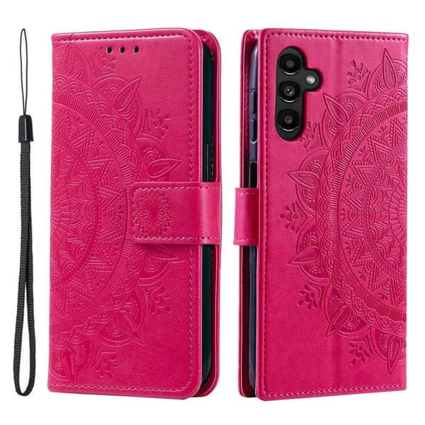 Samsung Galaxy S26 Plus Plånboksfodral Imprinted Totem Konstläder - Rosa