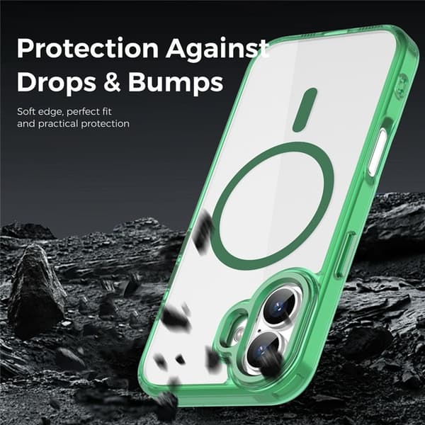 Mobilskal till iPhone 17 MagSafe TPU+PC Transparent - Grön Grön