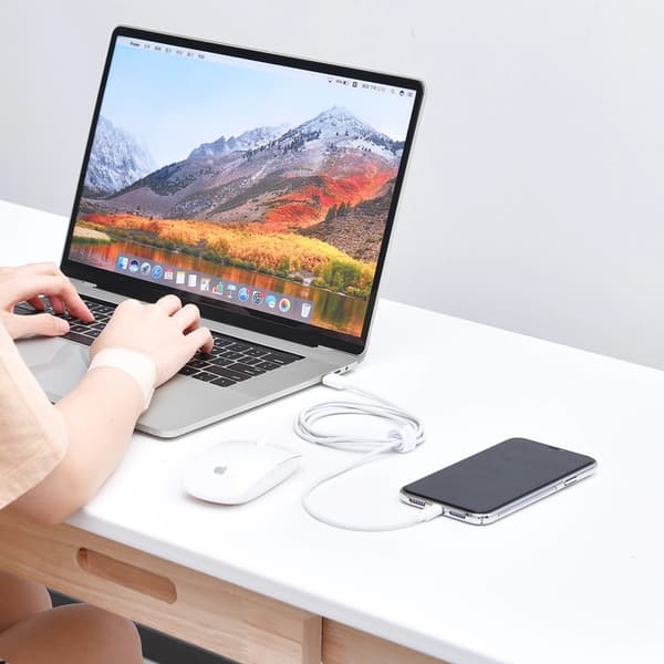 Baseus USB-C till Lightning kabel 20W 2st Simple Wisdom 1.5m Vit