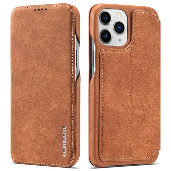 LC.IMEEKE iPhone 13 Pro Max Plånboksfodral Vintage Style - Brun