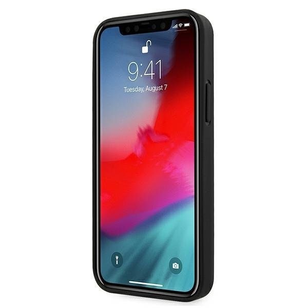 BMW Läder Curve Perforate Skal iPhone 12 mini - Svart Svart