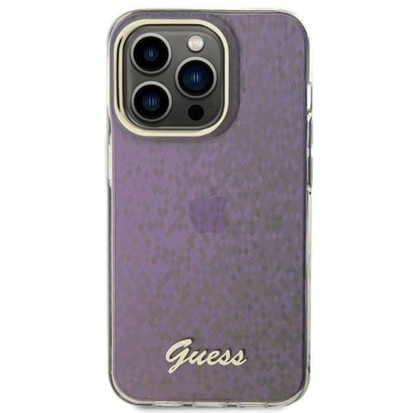 Guess iPhone 15 Pro Max -puhelinkuori IML Mirror Disco Iridescentgo Rosa