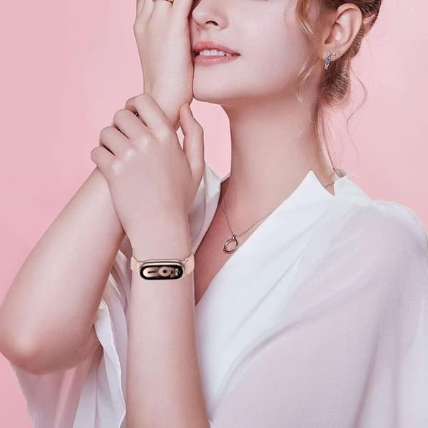 Tech-Protect Xiaomi Smart Band 8/9/NFC Armband NylonMag - Starlight Vit
