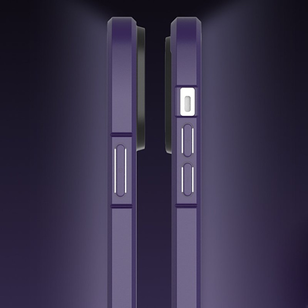 X-LEVEL Crystal Clear Slim Mobilskal för iPhone 15 Pro Max - Grå