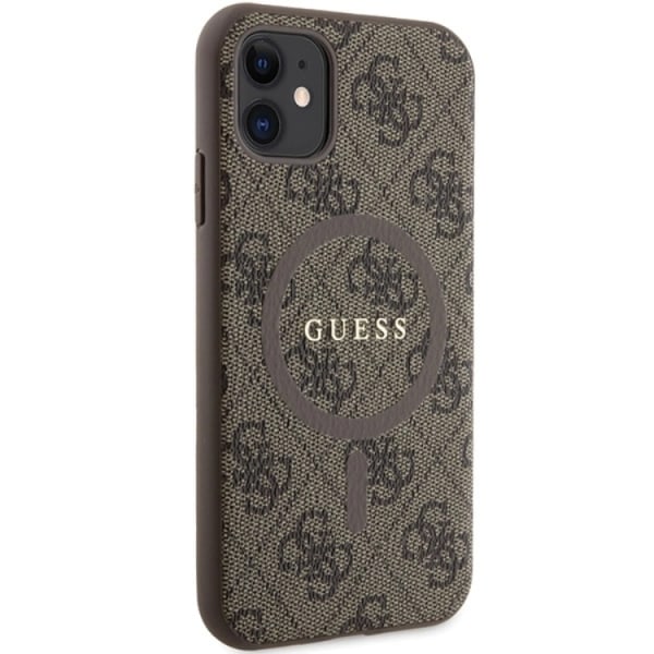 Guess iPhone 11/XR -mobiilisuojus Magsafe 4G Collection - ruskea